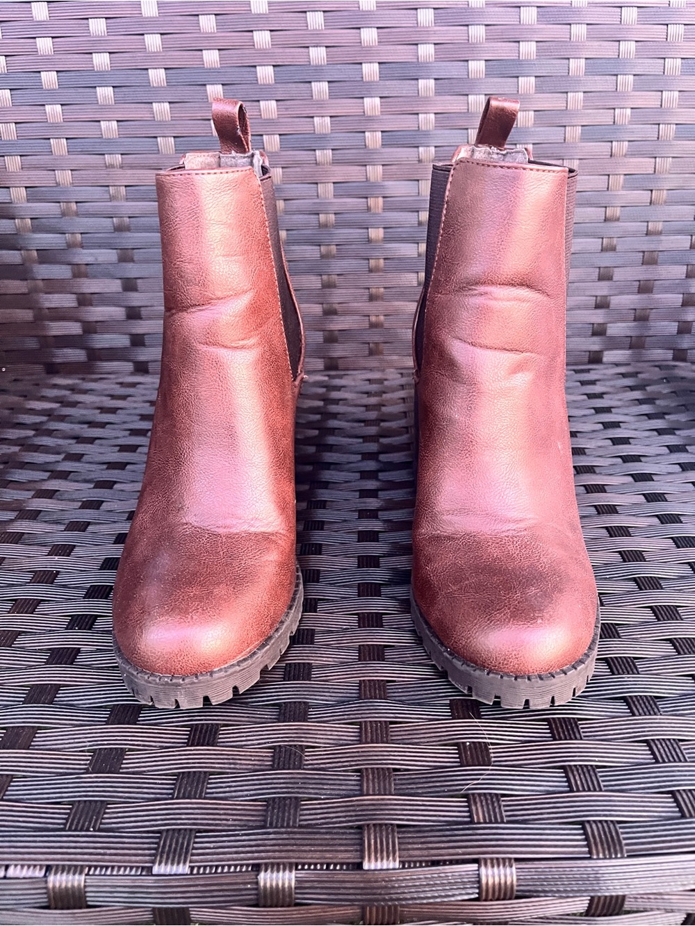 Metallic Copper Chelsea Ankle Boots - Women's